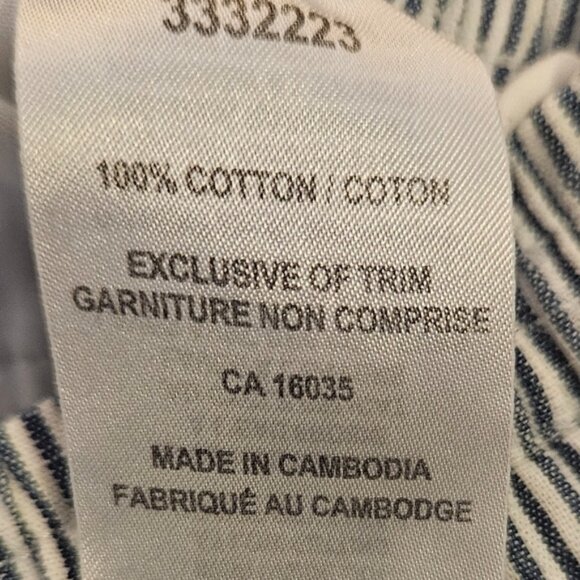 Nicole Miller Pin Stripe Causal Cotton Shorts - Picture 5 of 5